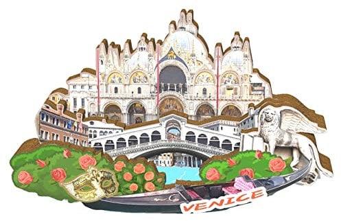 Italy Venice Magnet Fridge Magnet Wooden 3D Landmarks Travel Collectible Souvenirs Decoration Handmade