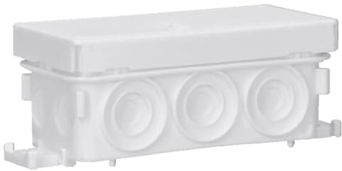 20 Stück Voxura Feuchtraum Aufputz-Verbindungsdose Abzweigdose Verteilerdose 89x42x37mm IP55 Abzweigkasten AP weiß