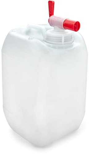 Water Carrier - UN Approved Stackable Bottle Container + Easy Flow Dispensing Tap Cap | Perfect for Storage of Potable Water Liquids | Use in Motorhomes Camping Parties (1, 5L)
