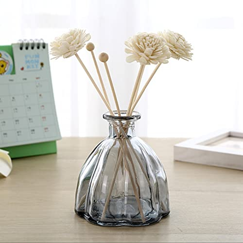 LIBOOI Reed Diffuser Bottles, Glass Diffuser Bottles Empty Decorative Vase Jars Oil Diffusers Container Fragrance Accessories for DIY Essential Oil Diffuser Gift