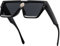 Retro rechteckig Strass Sonnenbrille für Frauen Männer Vintage Flat Top Square Eyewear Männer Frauen