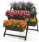 RELAX4LIFE Hochbeet mit 5 abnehmbaren Pflanzkästen, Vertikalbeet mit 5 Blumenkästen, Gartenbeet 3+2 Etage, Blumenkastenhalter inkl. 5 Kästen, Blumenbeet für Garten Terrasse Balkon, 92 x 65 x 79 cm