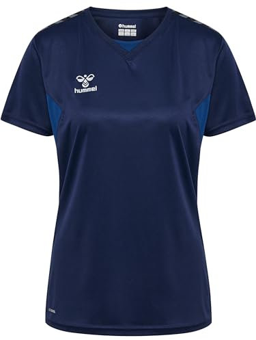 hummel Damen Hmlauthentic Pl Jersey S/S Woman Shirt, Marine, S EU