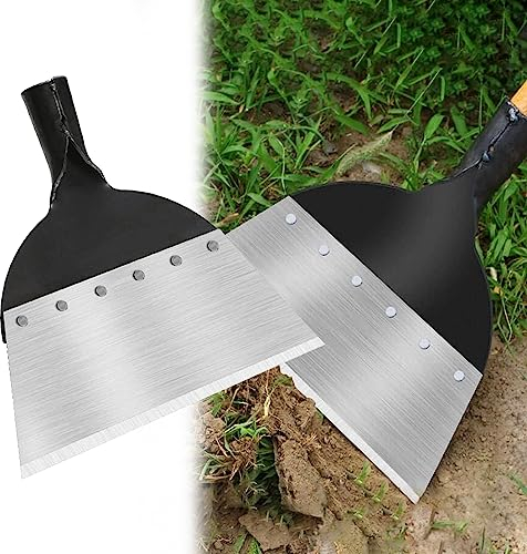 Pala de Limpieza de Jardín,Herramienta de Deshierbe de Acero Al Carbono,Pala de Jardín Multifuncional,Pala Plana de Acero,para jardín,césped(28cm)