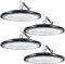 LED Werkstatt Deckenleuchte 150W 6500K Werkstattleuchte LED UFO Industrielampe 15000 lm Hallenstrahler Hallenleuchte Industrial IP65 Hallenbeleuchtung Werkstattbeleuchtung für Lager, Garage(4 Pack)