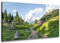 Via Artis Leinwandbild - 100x50 cm XXL Format - Premium Wandbilder für Wohnzimmer & Schlafzimmer - Berge Alpen Schweiz - Idyllische Berghütte