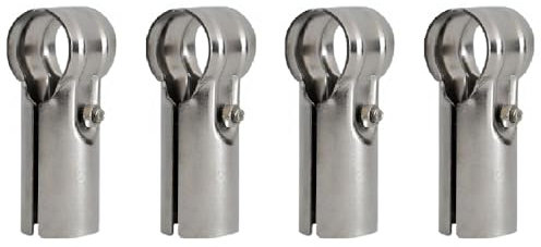TopHomer 4 Stück Endschienenklemme, 3,5 cm Edelstahl, T-Rohrschelle, Verbindungsstück, Kettenglied, Zaunschellen mit Schrauben und Muttern für Zuhause, Lager, Geschäfte