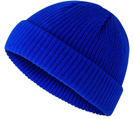 OneChance Strickmütze für Herren und Damen,Weiche Winter Mütze,Warme Beanie Mütze,Unisex Strickmütze für Winter und Herbst Blau