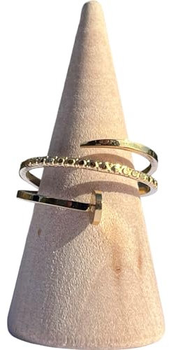 Bague clou dorée acier inoxydable
