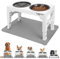 SNOUTEX Gamelle Chien Surelevee - Gamelle Anti Glouton Chien en 5 Hauteurs Réglables, Gamelle Anti Eclaboussure Chien de Toutes Tailles et Tapis Gamelle Chien et Chat. Chien Accessories.