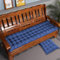 Dickes Baumwoll-Bankkissen, 2-/3-Sitzer, Baumwoll-Sofa-Bank, Sitzkissen, langes Sitzkissen für Zuhause/Garten/Terrasse/Schaukel, Innenbereich (Blau, 160 x 50 cm)