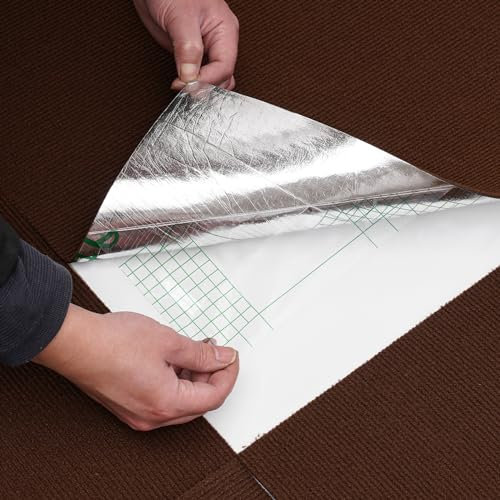 15 Stück Teppichfliesen selbstklebend, 60x60cm Bodenbelag Selbstklebend Gewerbe Teppichboden für Hause Büro (Braun)