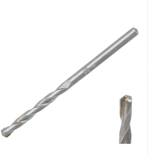 JCB Masonry Drill Bit 4 x 75 mm - Precision Ground Flutes, 135 Degree Tip Angle - Exceptional Durability Carbon Steel, 3 Year Warranty