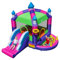DREAMADE Aufblasbare Hüpfburg, Spielburg mit Rutsche & Bällebad & Sprungbereich, Hüpfburg Kinder ab 3-10 Jahren, Bouncer Castle belastbar bis 90kg, 385 x 333 x 300cm (ohne Gebläse)