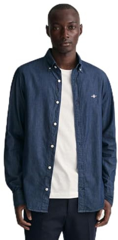 GANT Herren Slim Indigo Bd Klassisches Hemd