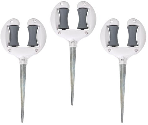 Gartenschlauch-Führungsspieß, Schlauchführungspfähle mit Oberer Rolle, um den Gartenschlauch an Pflanzen und Sträuchern Vorbeizuführen, ohne Sie zu Beschädigen, Rostfreier