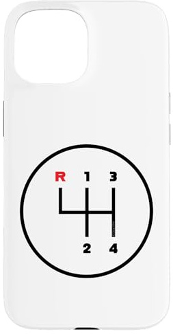 iPhone 15 Car Manual Gear Shifter Knob Pattern Icon (4 Speed) Case