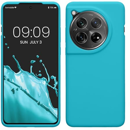 kwmobile Handyhülle für OnePlus 12 Hülle - Case Silikon - Kabelloses Laden - Schutzhülle Cover in Cool Glacier