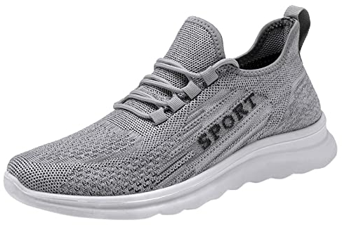 Modische Herren-Turnschuhe, Joggingschuhe, athletisch, Trailrunning, Sneaker, lässig, bequem, atmungsaktiv, flaches Netz, Tennisschuhe, formelle klassische Sneaker, Vierjahreszeiten, Basketball, grau,