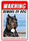 LSDINDF Cartel Perro Peligroso, Letrero de Cuidado con los Perros Personalizado, Foto y Texto de Perro Personalizados, Apto Exterior e Interior, Resistente al óxido y a la Intemperie.