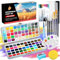 UCAMP Aquarellfarben Set 100 Farben in Tragbarer Box, Malkasten Mit Pinsel und Papier, Wasserfarben für Künstler und Hobbymaler, Reisen