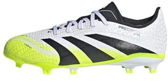 adidas Unisex League Firm Ground/Multi Ground Football Boots Kids, Cloud White/Core Black/Lucid Lemon, 2.5 UK