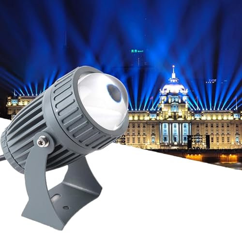 JOUFNING Projecteur De Sol Lumières, Spot À Faisceau LED Exterieur, Lèche-Mur À Faisceau LED Projecteurs Longue Portée Faisceau Étroit, pour Éclairage De Mur Extérieur De Bâtiment, Mariages(Red,5W)