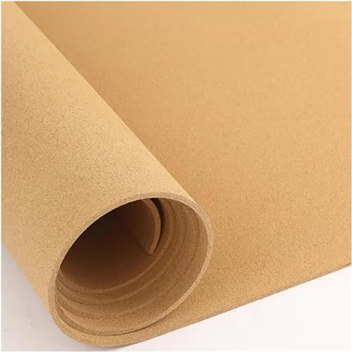 Rouleau de feuille de liège autocollante de 6 mm d'épaisseur pour décoration murale, loisirs créatifs, matériau naturel durable 1,22 x 4,92 m