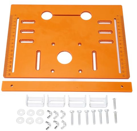 Piastra per Inserimento Tavolo Fresa, Banchi per la Lavorazione del Legno Piastra Ribaltabile per Fresatrice 11 X 7,9 Pollici Piastra di Posizionamento per Piastra di Base per