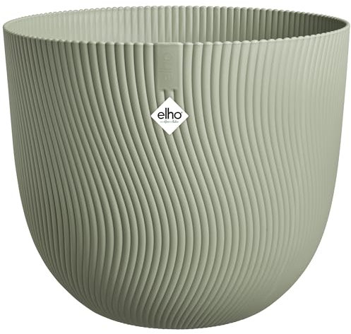 elho Sereh Rund 40 - Blumentopf für Innen und Außen - 100% Recyceltem Plastik - Ø 39.0 x H 33.3 cm - Grün/Skandinavisches Grün
