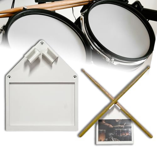 Wandhalterung Drumstick Halter für Sammlung und Display, Drumstick Display Halter für Paar Drumsticks und Postkarte Foto, Einzigartig für Drummer Geschenke, Wandmontierter Drumstick Display Halter für