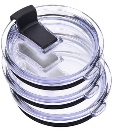 GRIRIW 3pcs Replacement Tumbler Lid Straw Cup Covers for Drinks Spill Mug Lid for Travel and Daily Use