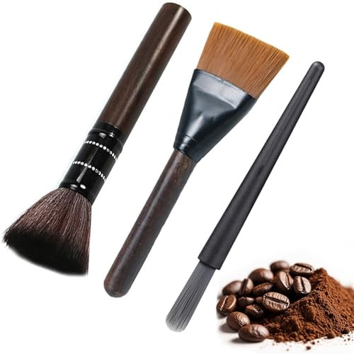 3 Pcs Coffee Brush Set Machine Cleaning Brush Coffee Machine Accessories Barista, Grinder Brush with Soft Bristle for Home Kitchen Barista Tool