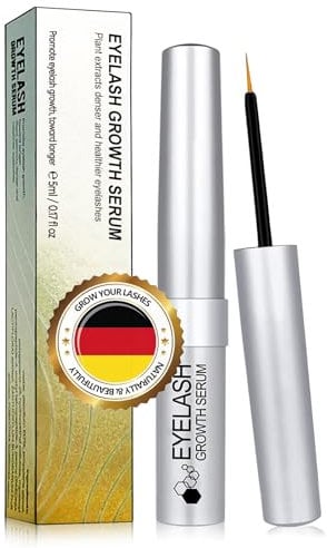 5ml Serum para Pestañas, SéRum Crece PestañAs, Suero Profesional de Crecimiento de Pestañas, Potente para el Alargamiento y Engrosamiento de Pestañas y Cejas, Hombres y Mujeres Adecuados