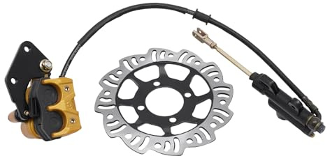 Czyurachel Hydraulik Bremsen Kit, Hinten Scheibenbremsscheiben Bremssattel Kit für Offroad-Motorräder mit 125 ccm 4-Takt-Motoren, Enthält Hydraulikzylinder und Bremsscheibe