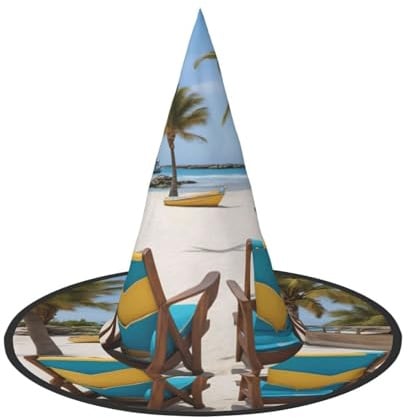 Cxzmnba 2 Stück Strand Palme Stühle Boote Party Hut Halloween Hut Festival Essentials Verkleidung & Cosplay Einheitsgröße