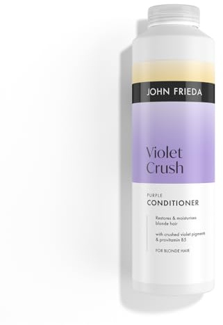 John Frieda Violet Crush Purple Conditioner for Blonde Hair, 500ml | Toning Care, Soft Feel, Shine Support