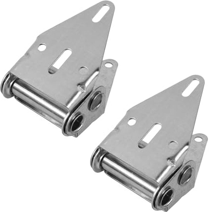 Charnières de Porte de Garage 2 Pièces en Fer, Robustes | Pièces de Rechange, Finition Argentée, Usage Commercial, pour Portes Sectionnelles, Lot de 2