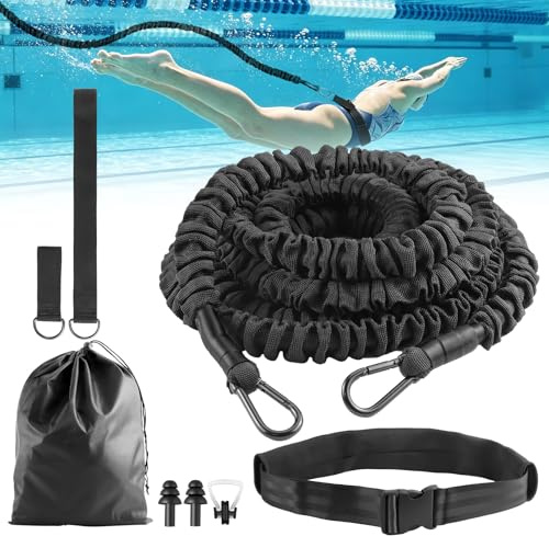 Feelhap Schwimmgürtel, 4-10M Einstellbare Schwimmwiderstand Gürtel | Schwimmgurt für Pool, Einstellbare Schwimmtrainer für Erwachsene, Schwimmhilfe Erwachsene Geeignet für Anfänger und Profis