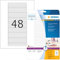 HERMA 5078 CD DVD Etiketten für Jewel Case Hüllen Rücken, 25 Blatt, 114,3 x 5,5 mm, 48 pro A4 Bogen, 1200 Stück, bedruckbar, matt, blanko Papier CD-Box Klebeetiketten, weiß