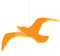 Lichtzauber Vogel Wing, 28 cm, orange, gebogen