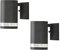 2er-Set Aluminium Wandleuchte MODENA schwarz, GU10, Höhe 13,5 cm, IP44; Konstsmide 7511-750