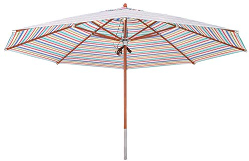 anndora® Sonnenschirm 5m rund Gartenschirm Marktschirm mit Winddach (5m rund)