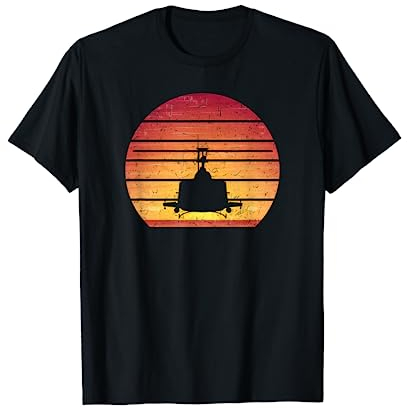 UH-1 Huey Retro Helicopter Vintage Style Vietnam Chopper T-Shirt