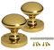 HANDLESTORE Designer Round Mortice Door Knob - Sprung - 3 Colours (Polished Brass)