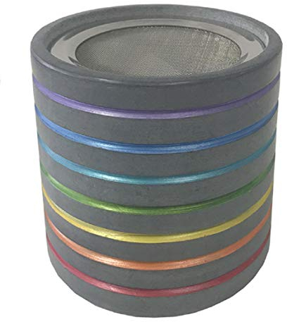 Woru Duftlampe Chakra aus Speckstein, mit Sieb zum Räuchern und Glasschale für Duftöle, ca. 10 cm Hoch