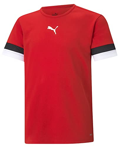 PUMA Unisex Kinder Teamrise Jersey Jr Shirt, Puma Red-puma Black-puma White, 164 EU