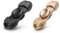 OKCS Alu Fidget Toy 2-er Set - Hand Spinner Handspielzeug Fingerspinner, Stress lösen und Konzentration fördern für Jung und Alt - Schwarz und Gold
