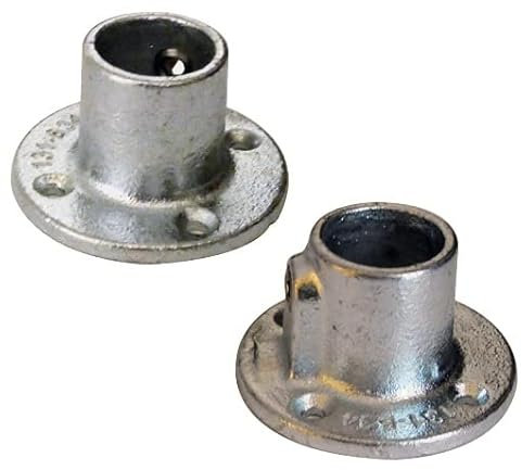 Galvanized Tube Fittings | Handrail System | Connector Pipe Fittings | Railing Steel Tubes | Galvanized Tubes (131 Wall Plate Base Flange, 48mm OD Tube D48