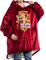 Merchoid Harry Potter Gryffindor Oversized Blanket Hoodie - Bequeme, weiche, warme Plüsch-Kapuzendecke für Männer und Frauen mit Sherpa-Fleece-Futter Kängurutasche Rot, Einheitsgröße